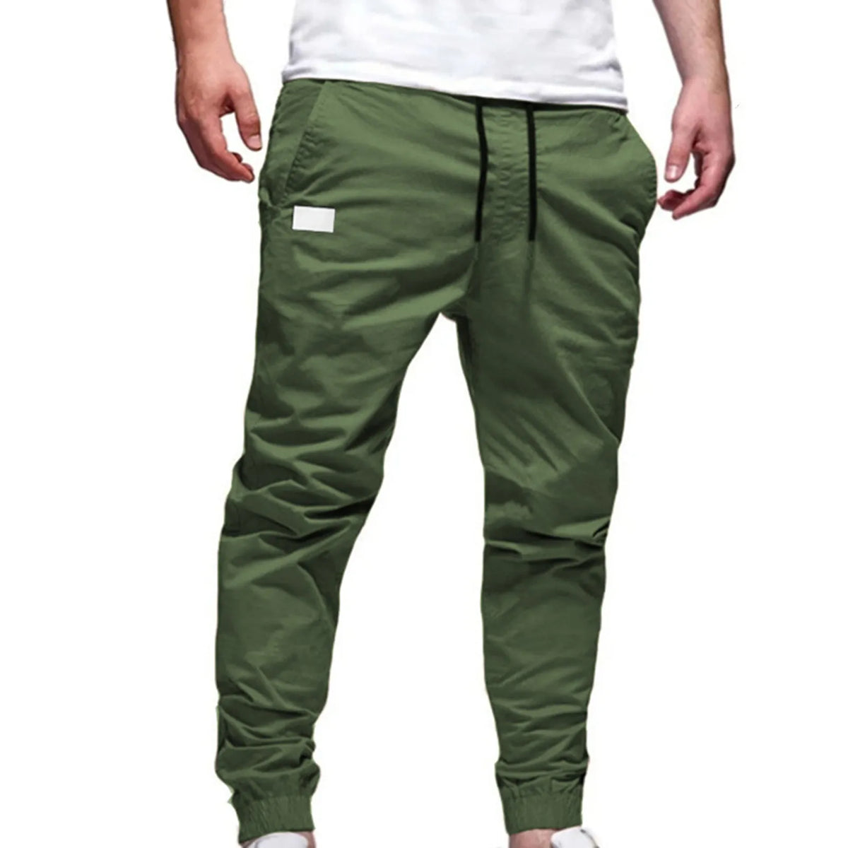 Solid Cotton Joggers Casual & Military Vibes