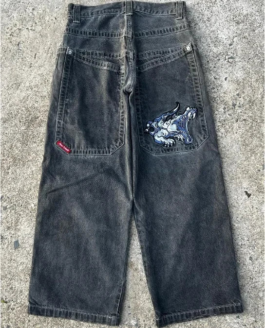 Y2k Men High Waist American Street Wide Leg Hip Hop Fashion