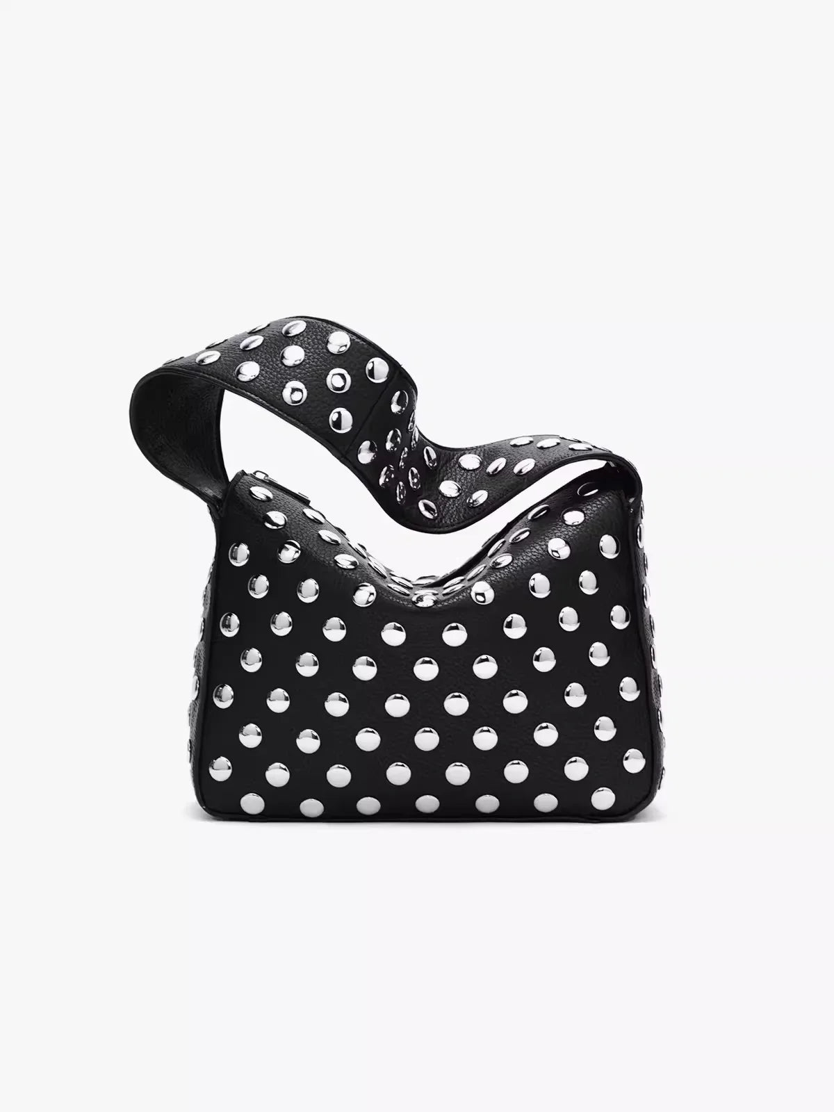 Got It Secured Black Studded Handbag