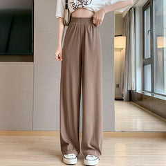 Women's Striped Chiffon Wide Leg Pants