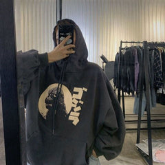 Hoodies women Sweatshirts Print Anime Hoody Streetwear Tops  clothes punk Autumn