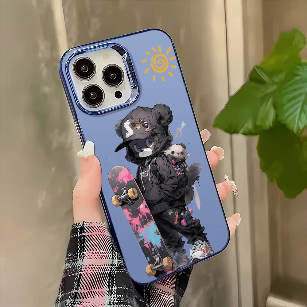 Case Cool Cartoon Fashion Skull Graffiti Color Laser Printing