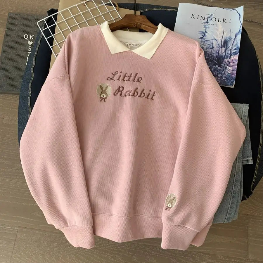 Korean Cute Letter Sweater Women Harajuku Autumn Pullover