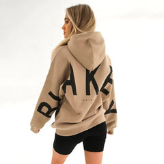 Y2K Grunge Loose Pullove Fleece Thickened Autumn Hoodie Streetwear
