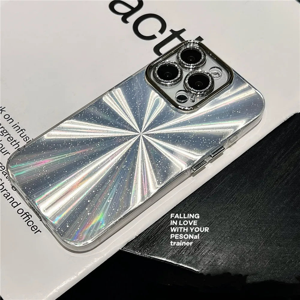 Cute Glitter Aurora Laser Phone Case For iPhone