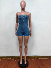 Downtown Views Denim Jumpsuit