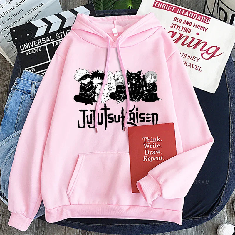 2023 Anime Fashion Gojo Satoru Graphic Hoodie Jujutsu Kaisen Plus Size Sweatshirt for Winter