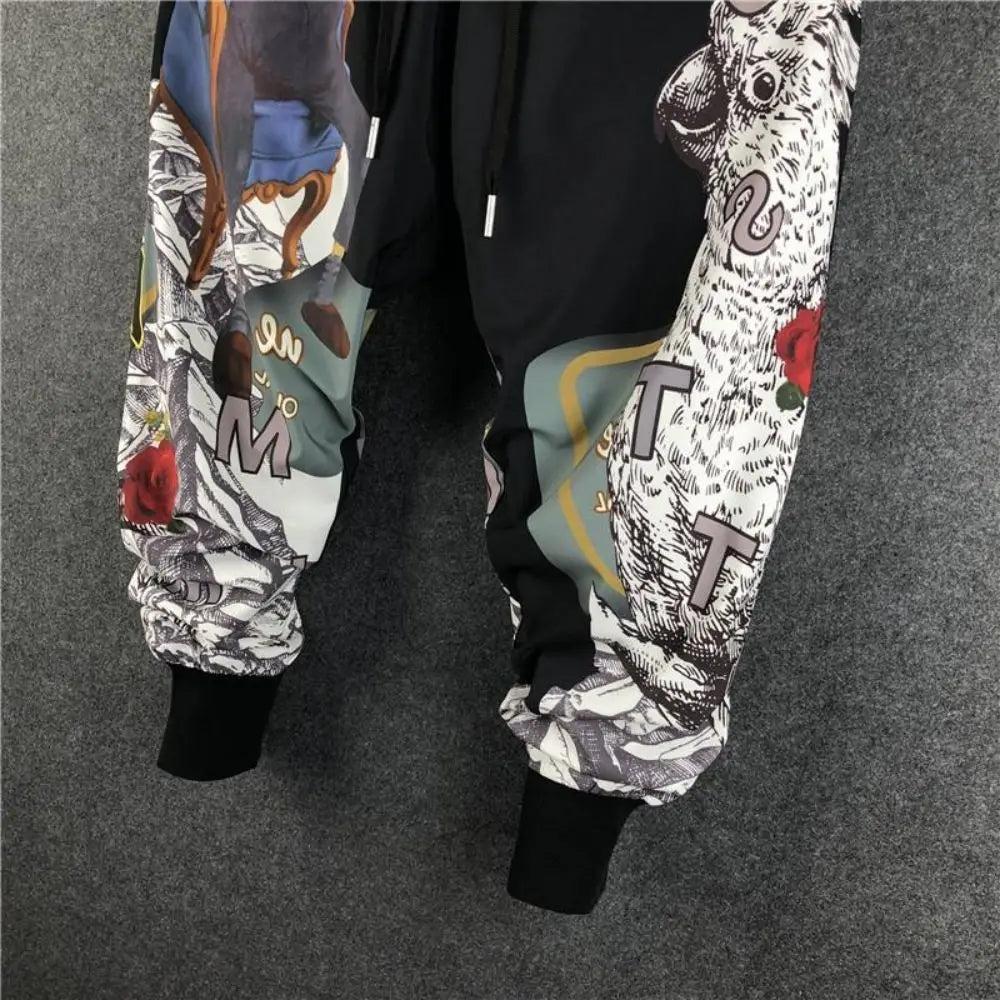 Streetwear Harajuku Joggers Men's Patchwork Harem Pants