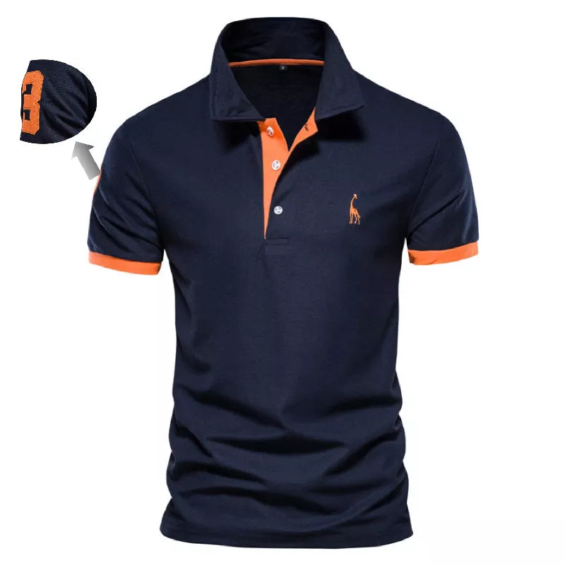Men's Summer Tees Embroidery Solid
