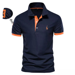 Men's Summer Tees Embroidery Solid
