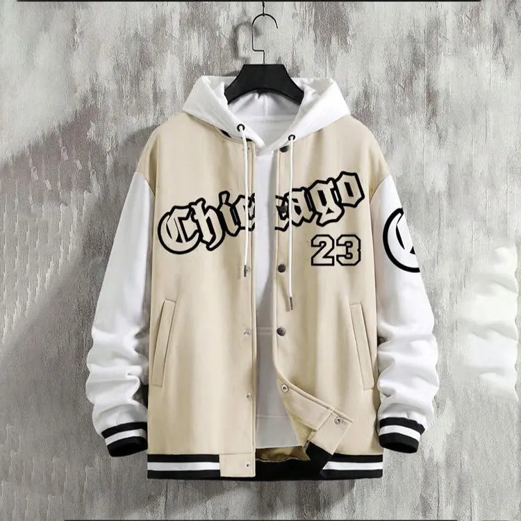 Stay Warm in Style High Street Youth Men's Baseball Coat for Spring/Autumn