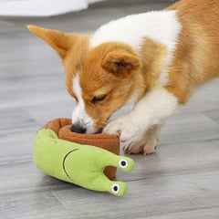 Snail Squeaky Plush Dog Snuffle Toy