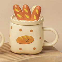 Creative French bread mug, household milk breakfast cup , drinking cup, afternoon tea coffee cup
