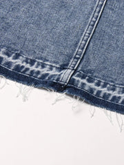 Relaxed Days Maxi Denim Split Skirt