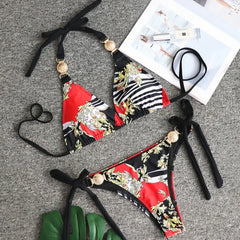 Summer Sexy Print Bikinis 2024 Women's Swimwear