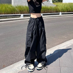 Y2K Cargo Pants Women Oversized Wide Leg Streetwear High Waist Harajuku Hip Hop Casual