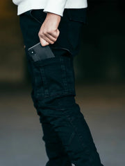 Jeans Pants Multi Pockets Denim Pantalones Slim Fit