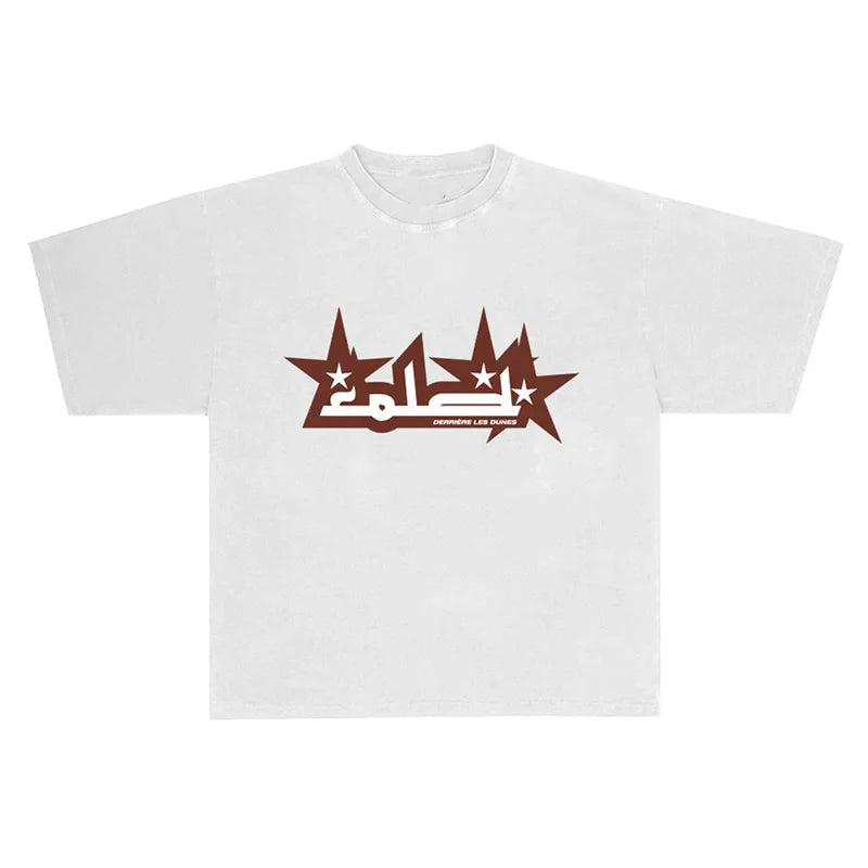 Men Punk Style Tshirt Streetwear Tops Y2k Short Sleeve