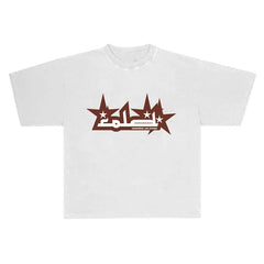 Men Punk Style Tshirt Streetwear Tops Y2k Short Sleeve