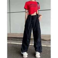 Retro Green Cargo Pants for Women - Y2K Streetwear