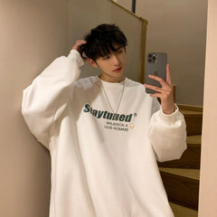 Letter Pattern Men Hoodies Casual Sweatshirts Harajuku