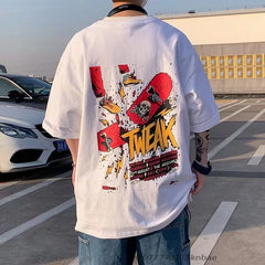 Men's Anime Skateboard T-shirt Hip Hop Fashion