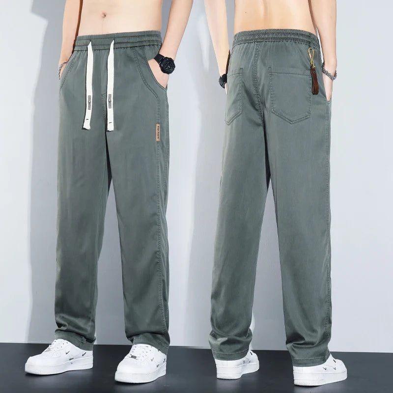 2024 New In Men's Casual Straight Thin Trousers Pantalones Hombre Jogging