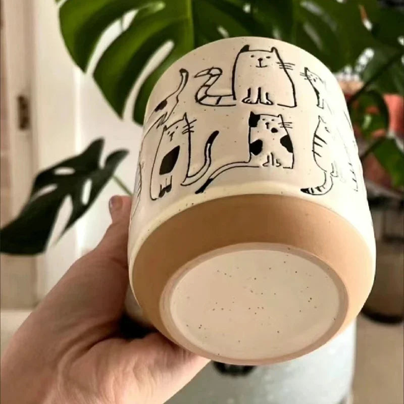 Cartoon Hand-painted Ceramic Mug