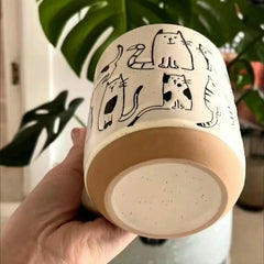 Cartoon Hand-painted Ceramic Mug