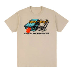 Men's The Replacements Vintage T-Shirt Tops Casual