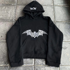 Hoodie Y2K Women Harajuku Hip Hop Skull Graphic Print New Gothic Pullover