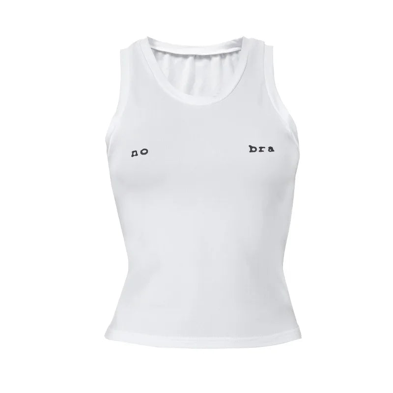 No Bra Crop Tank Top