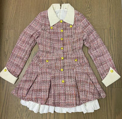 Autumn Plaid Patchwork Dress Korean Party Style