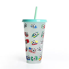Reusable with Straws Creative Water Cups Changing Cold Water