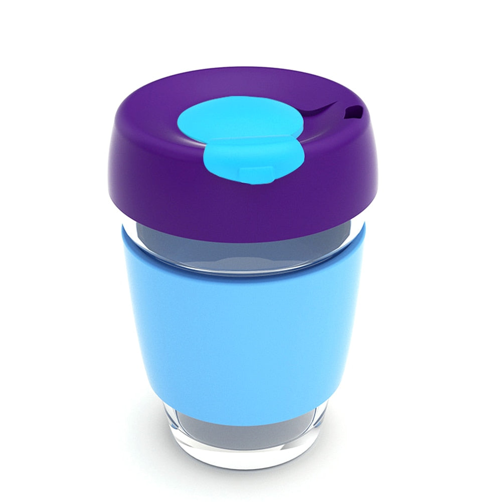 Coffee Cups  Silicone Cup Heat Resistant Mug with Lid Tea Cups