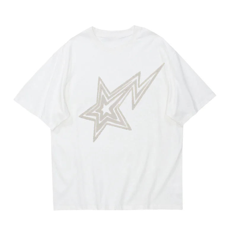Men's Casual T-Shirt Star Printed Streetwear