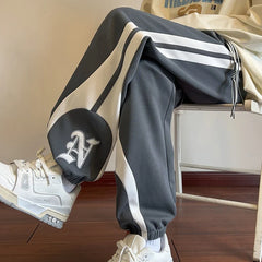 Street Casual Pants Fashion Patchwork Letter Straight-leg Trousers