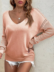 Sweater Women Autumn Winter Korean Elegant Fashion Casual V-neck Pullover Oversized