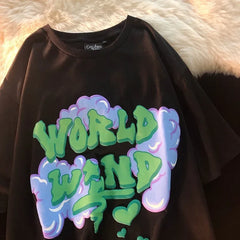 Summer World Wind Street Short Sleeve Women T-shirt Oversize