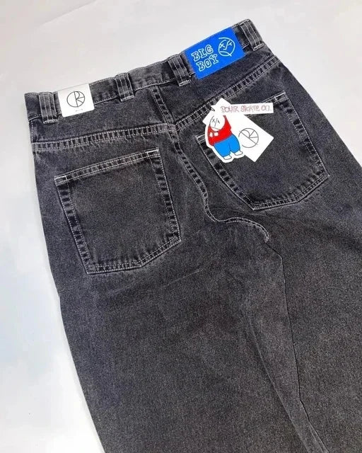 Y2K Hip Hop Gothic Cartoon Baggy Jeans Men's