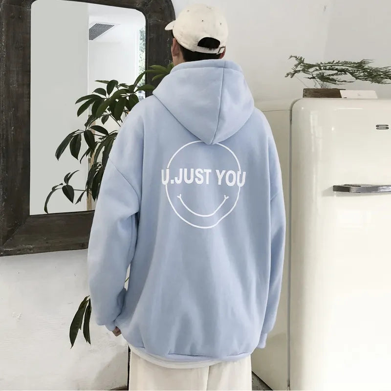 2023 Autumn New Men Oversized Hoodie Loose Hip Hop Style with Letter Print