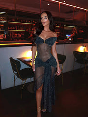 Pure Bright Silk Mesh Dress