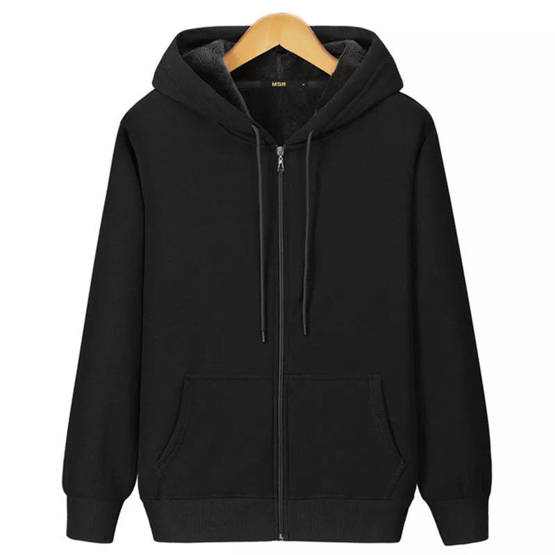 Stay Cozy in Style: New Men's Fleece Hoodie with Thickened Hood for Autumn and Winter