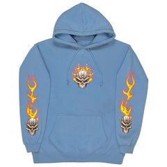 Y2K Hip Hop Skull Graphic Print Oversized Harajuku Fashion Hooded Sweatshirt