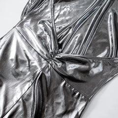 My Moment Metallic Wide Leg Jumpsuits