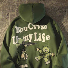 Retro Hiphop Sweater Letter Anime Lovers on High Street streetwear y2k