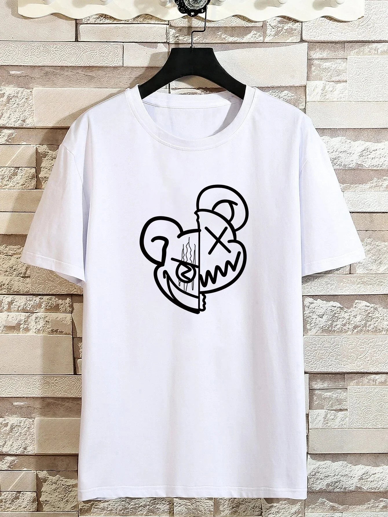 Men's Tees Cartoon Graphic Print Tops