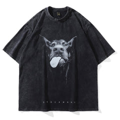 Men T-shirts Dog Printed