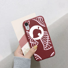Cartoon Animal Crossing Phone Case for IPhone Leaf Pattern Soft Silicone