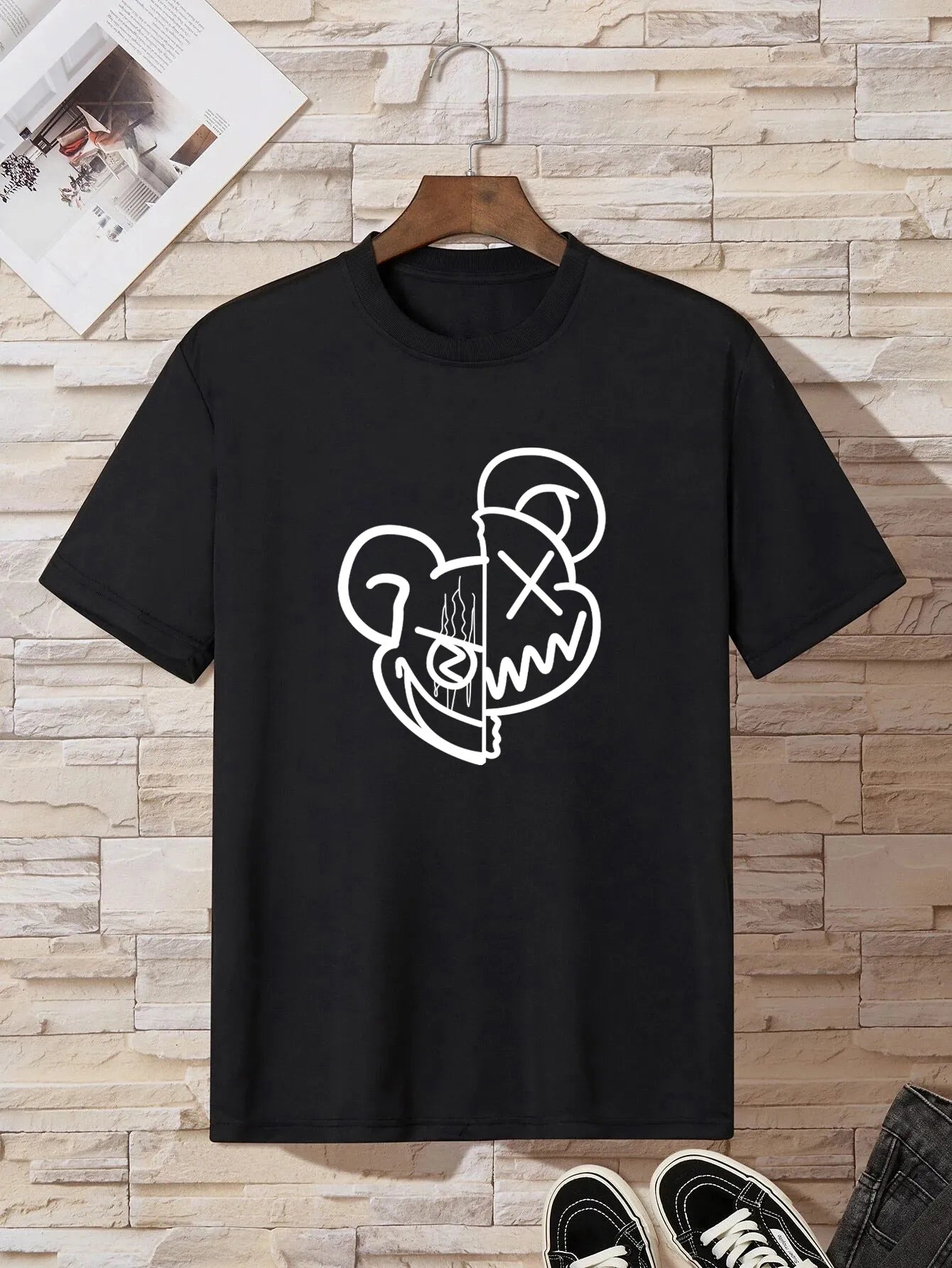 Men's Tees Cartoon Graphic Print Tops